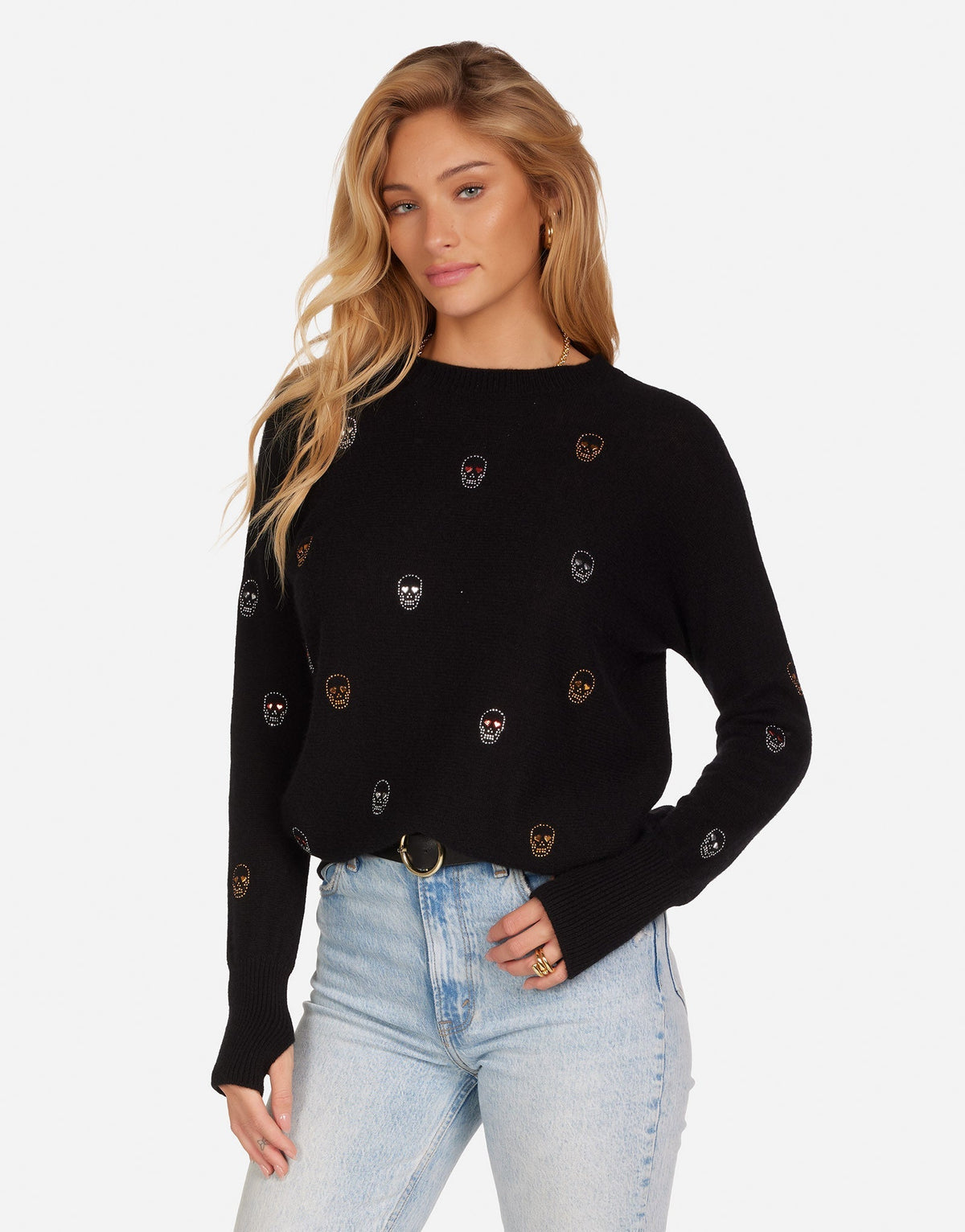 Ladona Stud Heart Eye Skulls