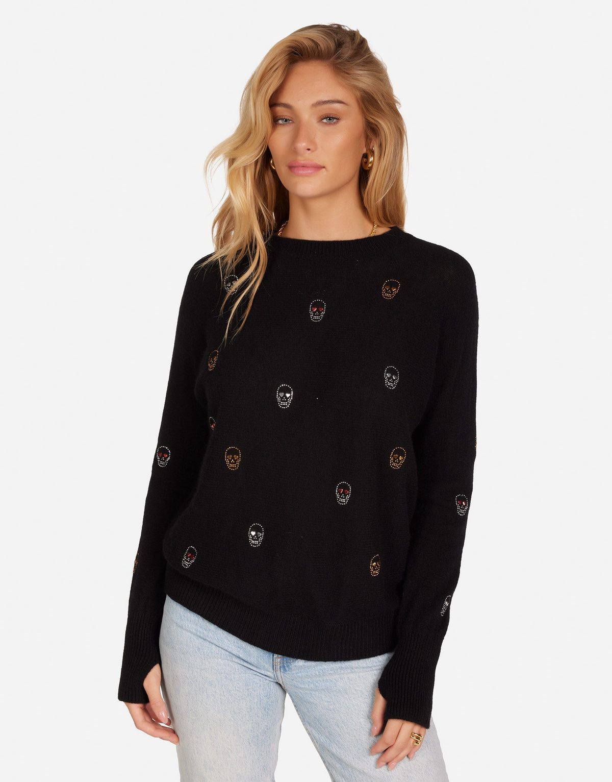 Ladona Stud Heart Eye Skulls