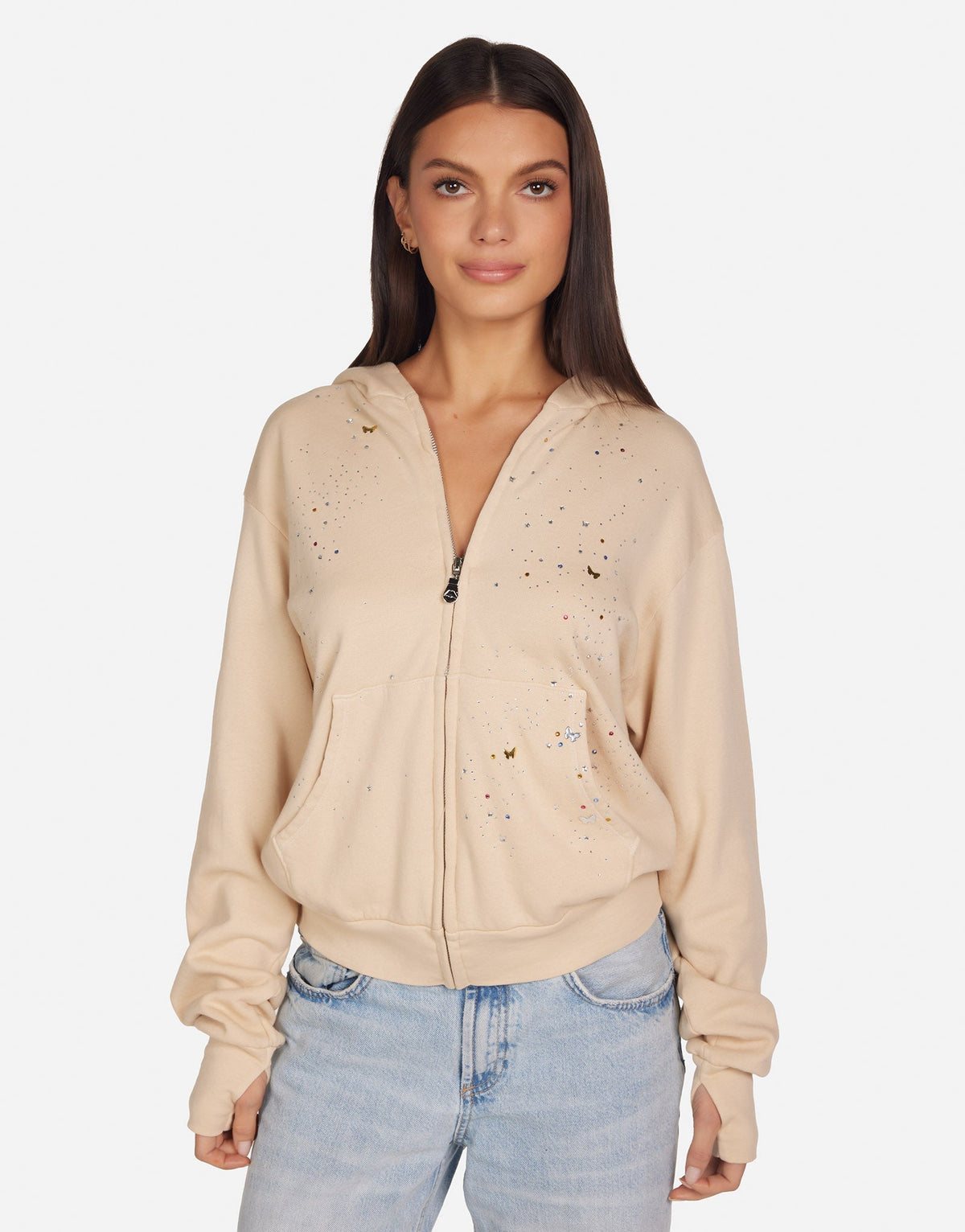 Hezly Crystal Metallic Butterfly Star