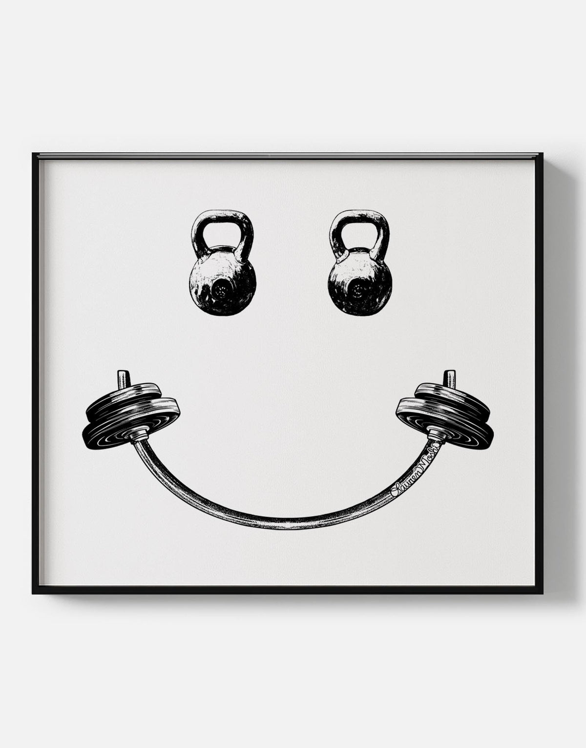 Canvas Barbell Happyface
