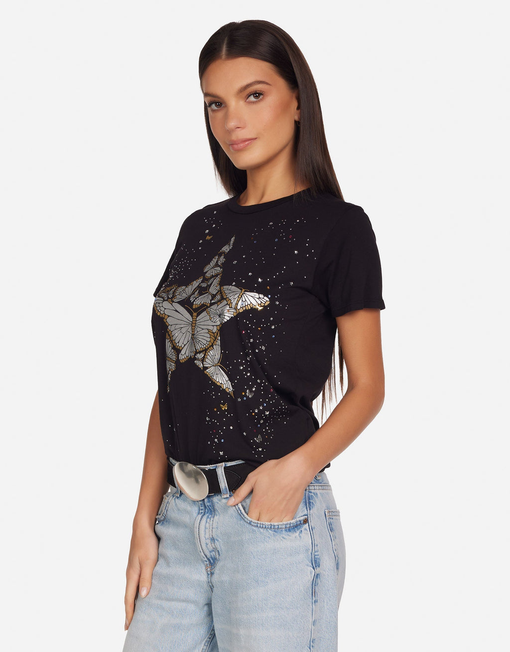Croft Crystal Metallic Butterfly Star