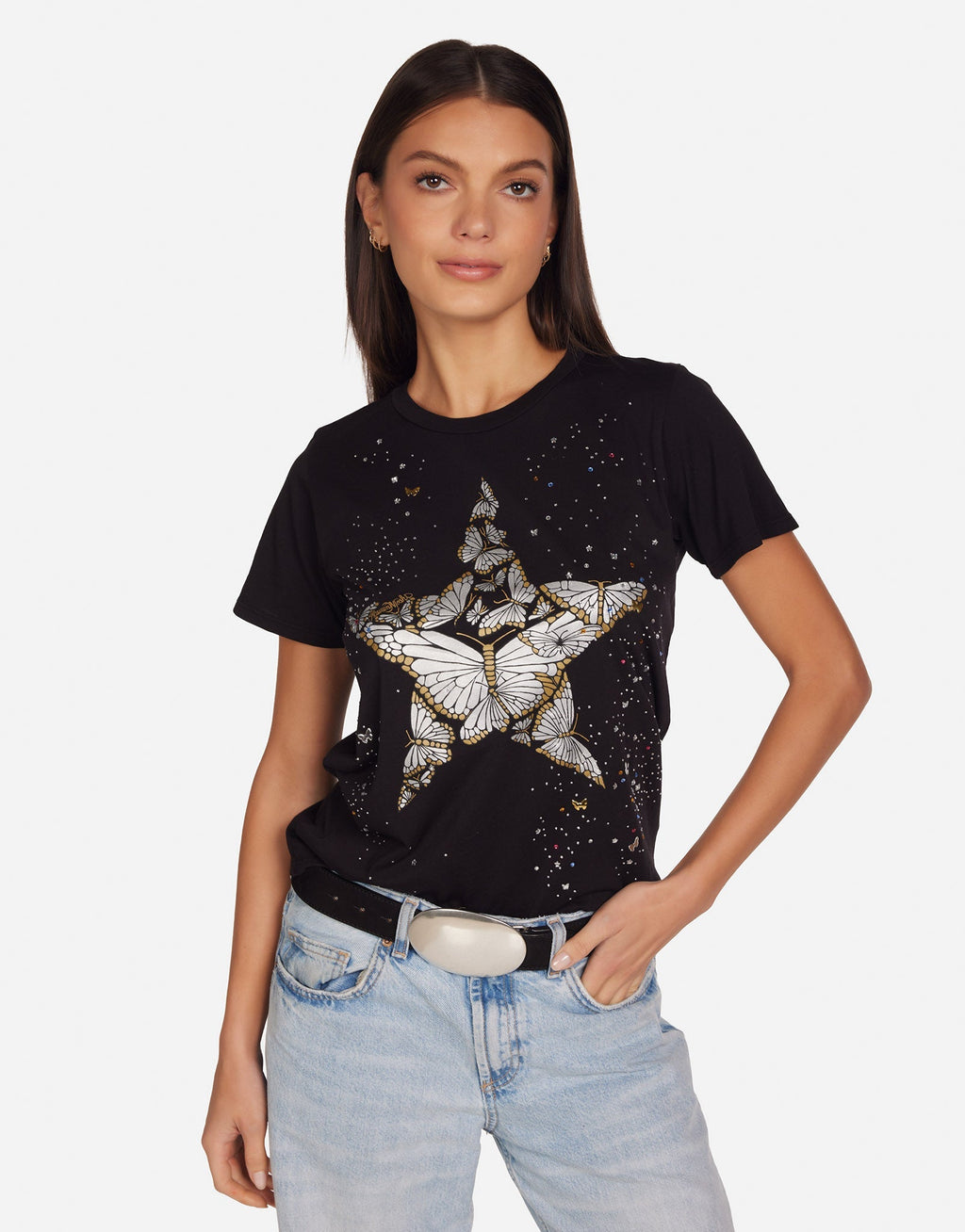 Croft Crystal Metallic Butterfly Star