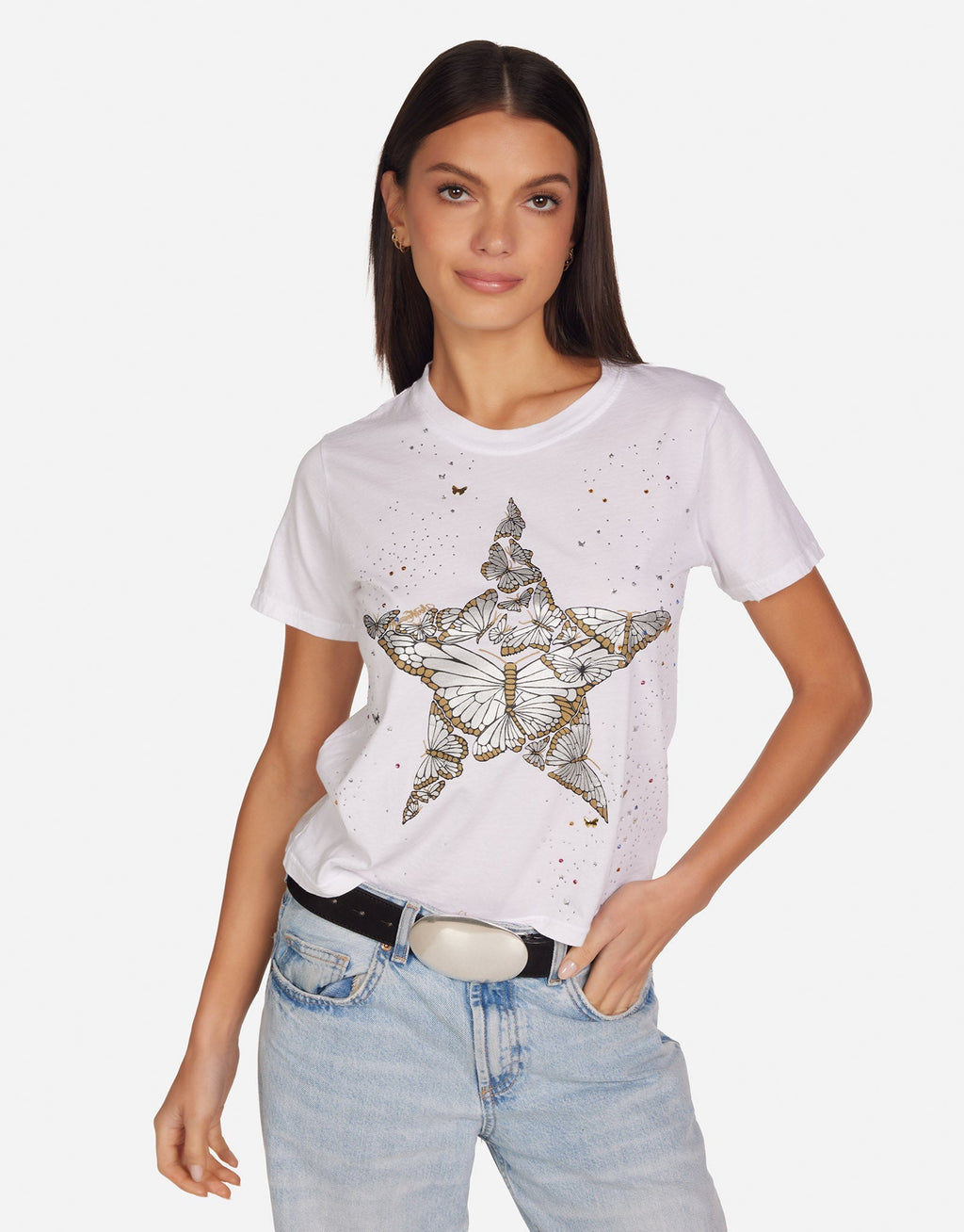 Ursula Crystal Metallic Butterfly Star