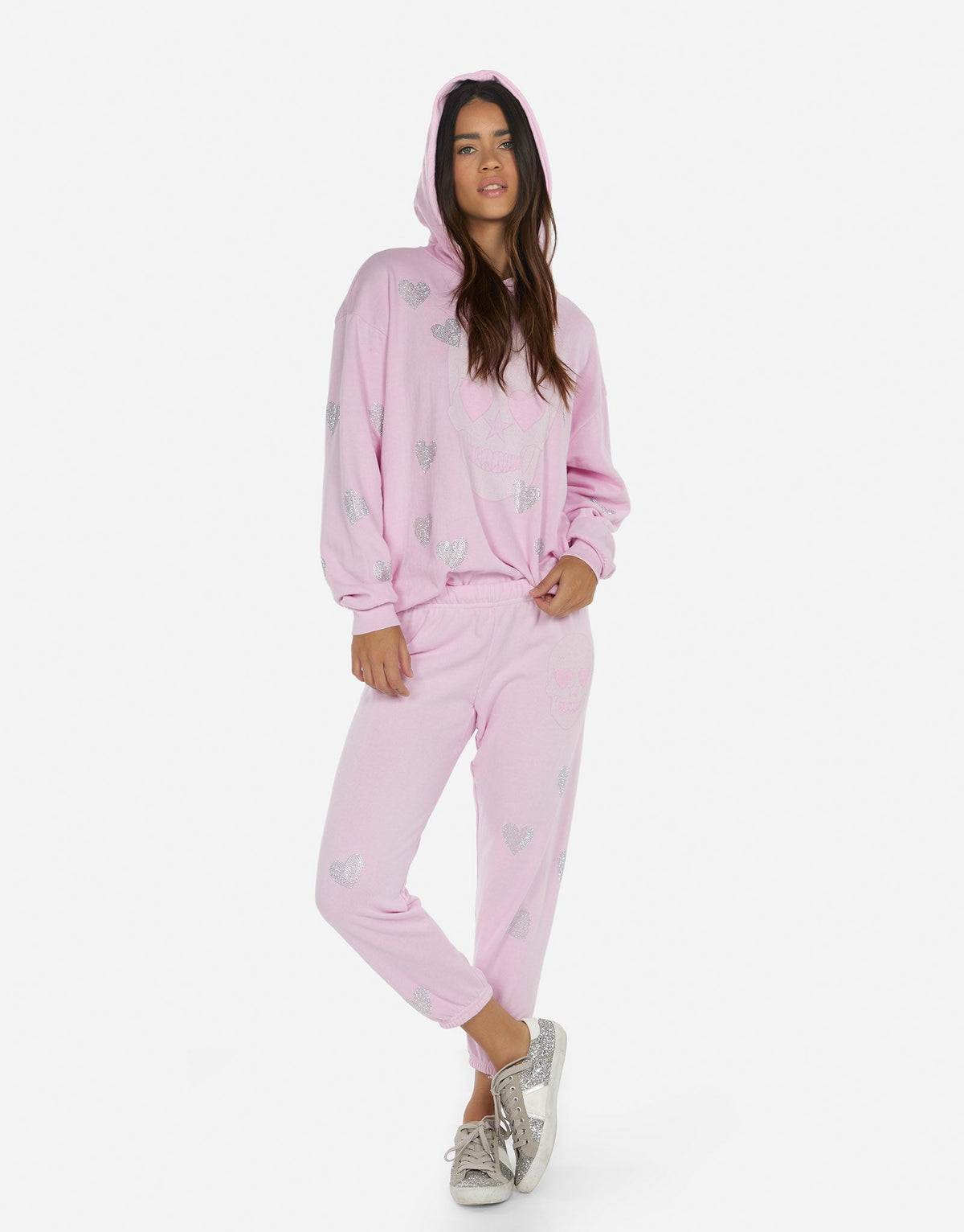 Alana Crystal Pink Peace Love Skull