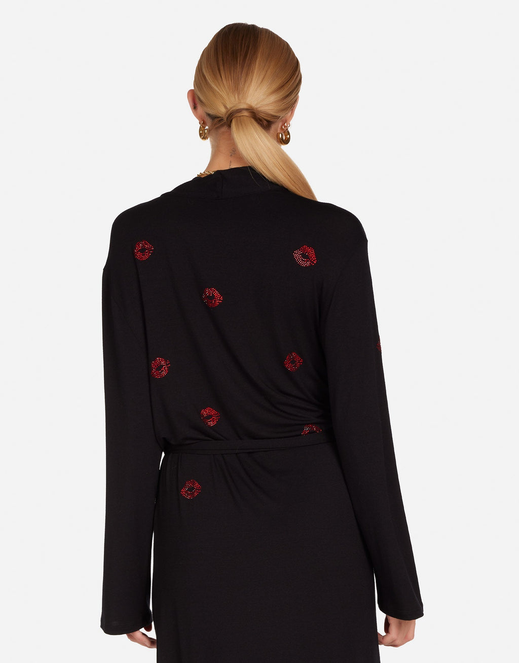 Daniela Red Crystal Lips Robe