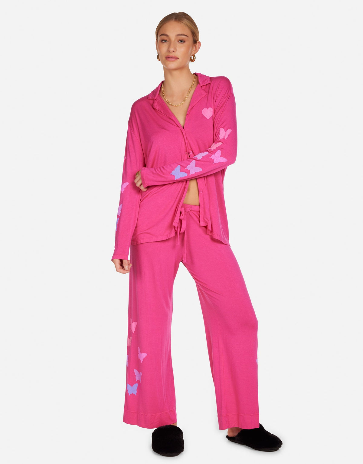 Alison Ombré Butterfly Heart Pajama Set