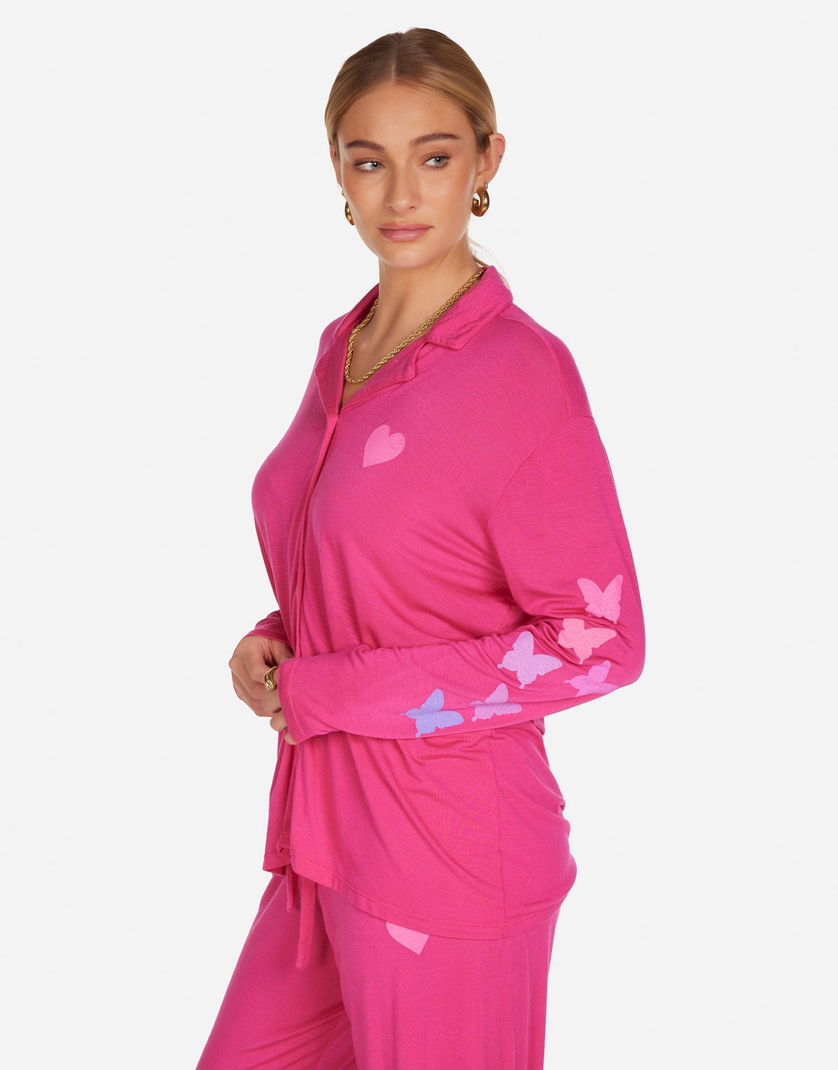 Alison Ombré Butterfly Heart Pajama Set