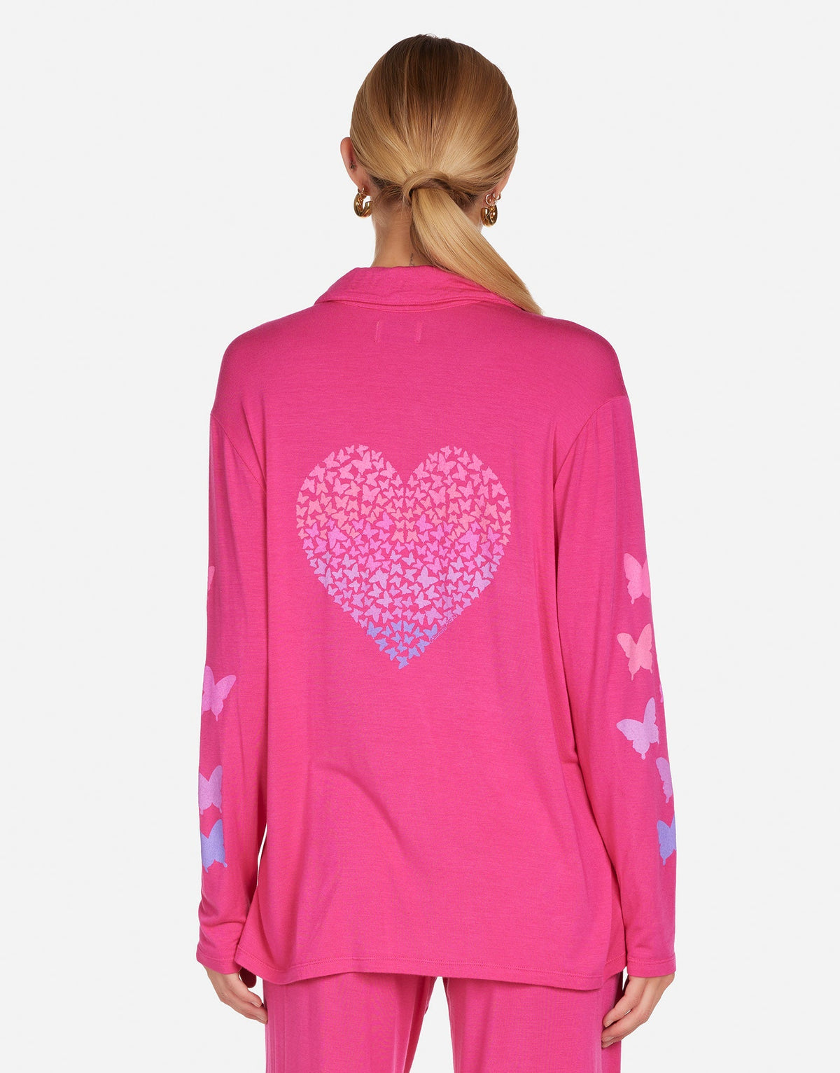 Alison Ombré Butterfly Heart Pajama Set