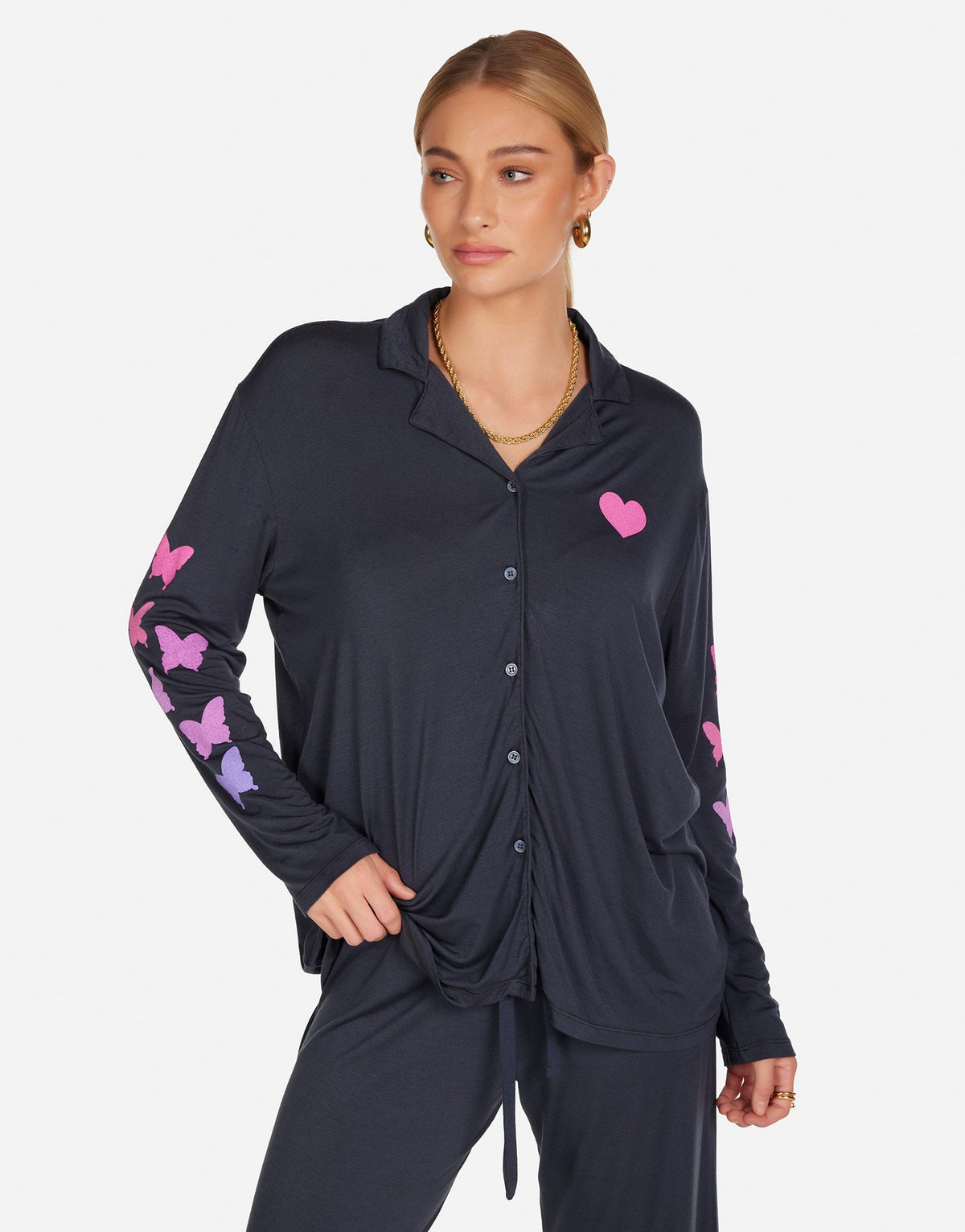 Alison Ombré Butterfly Heart Pajama Set