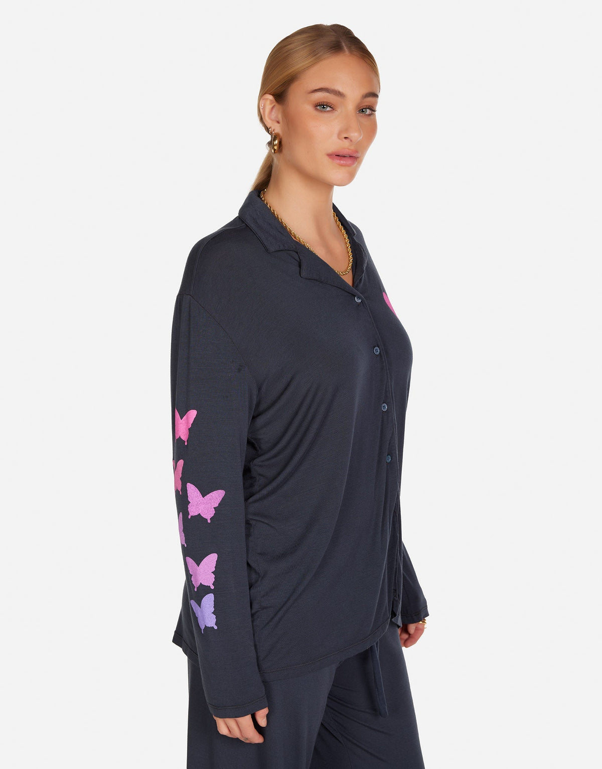 Alison Ombré Butterfly Heart Pajama Set