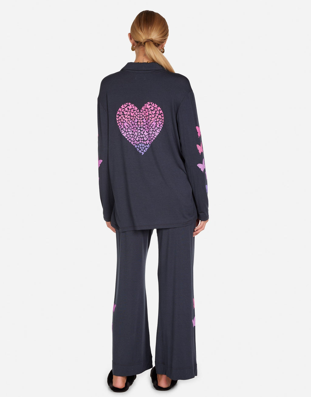 Alison Ombré Butterfly Heart Pajama Set