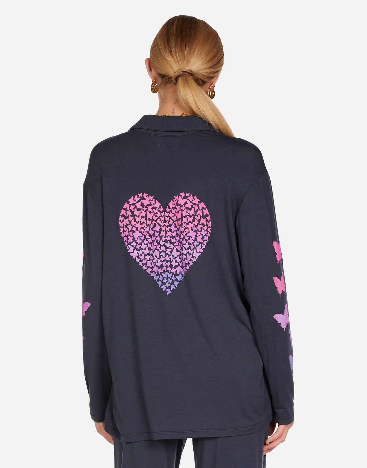 Alison Ombré Butterfly Heart Pajama Set