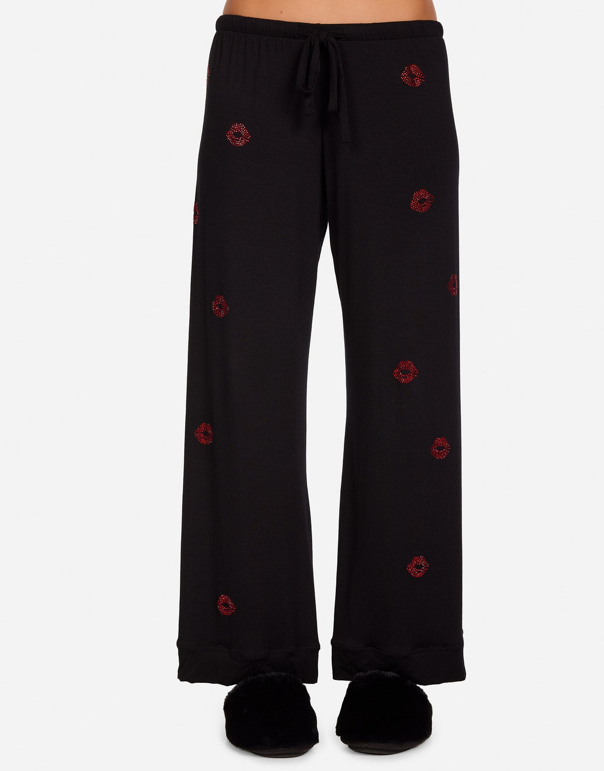 Alison Red Crystal Lips Pajama Set