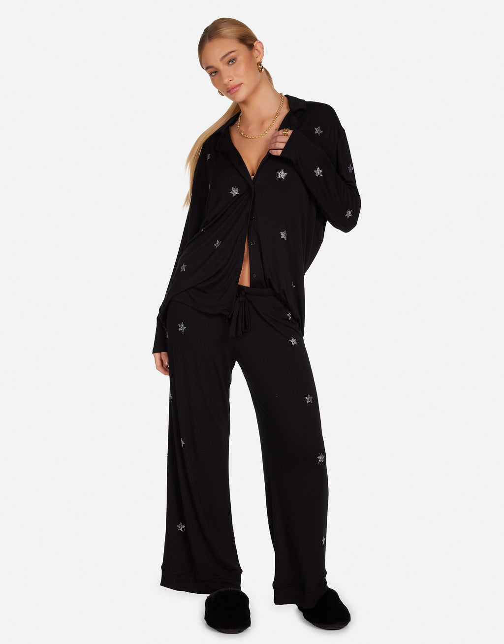 Alison Crystal Mini Stars Pajama Set