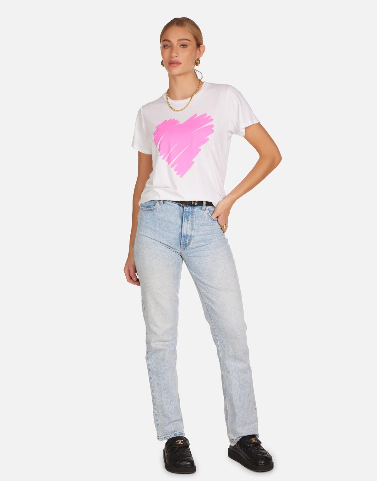 Wolf X Pink Scribble Heart